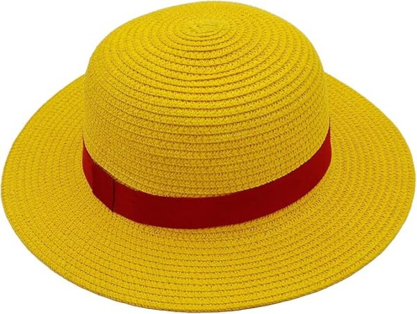 Patyhapy Luffy Straw Hat - Yellow Straw Hats Performance Animation Cosplay Accessories