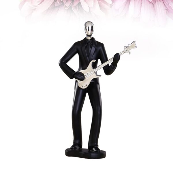 SimplicityOrnament Modern Musical Character FigurineOffice Desktop Decoration (Guitar) 1Pc