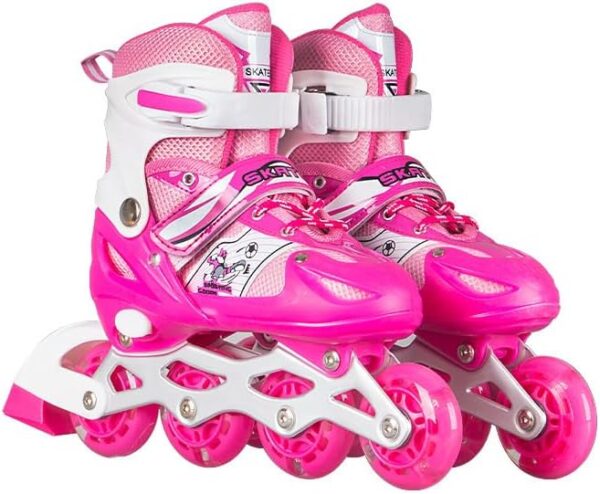 Children's Skating Shoes Full Flash Roller pink