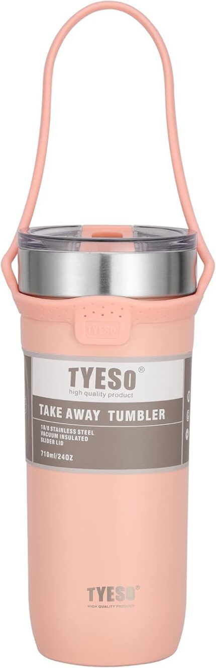 Stainless Steel Vacuum Insulated Tumbler, vacuum insulated, with MagSlider cover (Pink)