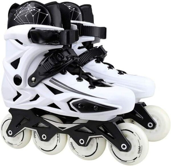 Professional Skates Banana Frame Slalom Adult Roller Skating Shoes Sliding Free Skating (Color : White, Size : 35 EU/4 US/3 UK/22.5cm JP)