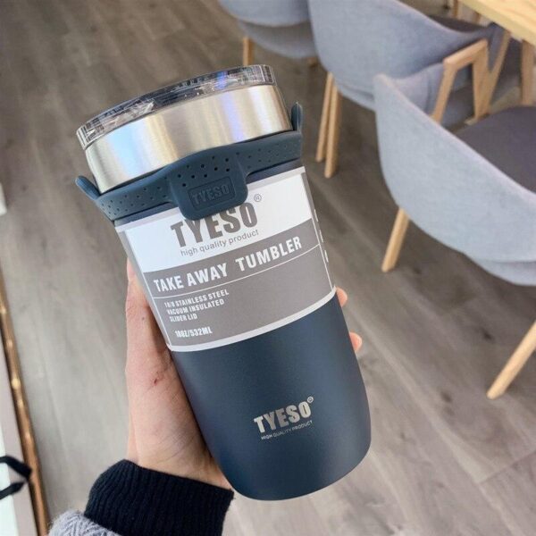 710ml Mug Beer Water Bottle Cup Stainless Steel Tumbler Thermal Cup Mugs for Hot and Cold with Handle, Gray