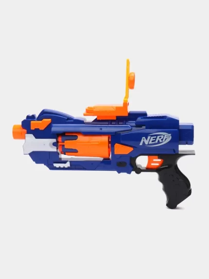 Nerf Toy machine-blaster with soft bullets