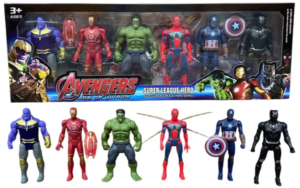 Avengers Super Hero Incredible Action Figures 6pc